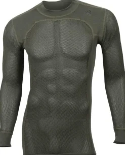 Aclima WN crew neck - aluskerrastopaita tumma oliivi