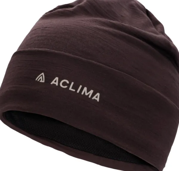 Aclima WoolNet Light Beanie pipo, Chocolate Plum