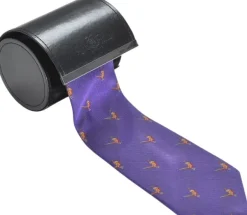 Alan Paine Ripon Silk Tie silkkisolmio, Standing Pheasant Purple