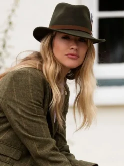 Alan Paine Richmond Felt Hat Unisex Olive