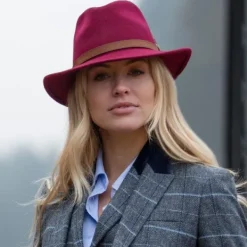 Alan Paine Richmond Felt Hat Unisex Wine