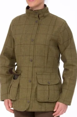 Alan Paine Rutland Ladies Waterproof Tweed Coat Lichen