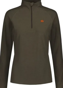 Alaska 1795 Alaska CoolDry Half-Zip Top naisten paita, Moss Brown