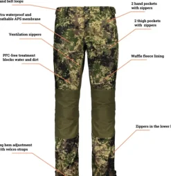 Alaska 1795 Alaska Raptor -miesten metsästyshousut, BlindTech Invisible II