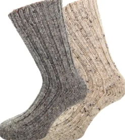 Avignon villasukat, 2kpl, harmaa/beige