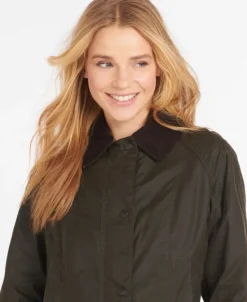 Barbour Classic Beadnell Wax naisten öljytakki, oliivi