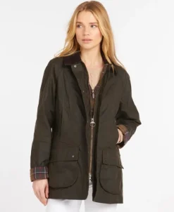 Barbour Classic Beadnell Wax naisten öljytakki, oliivi