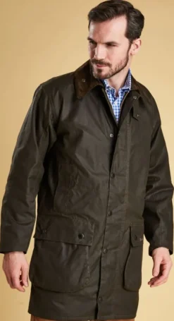 Barbour M's Classic Northumbria Wax Jacket Dark Olive Check