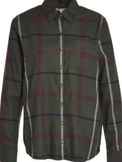 Barbour Oxer Check Shirt naisten paita, vihreä/musta