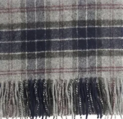 Barbour Tartan Lambswool Scarf villahuivi, Black Slate Tartan