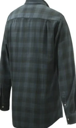 Beretta Wood Flannel Button Down Shirt kauluspaita, Beige & Green Overdyed Bark