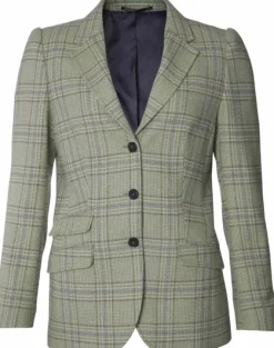 Chevalier Advie Tweed Blazer naisille, Willow Green Checked