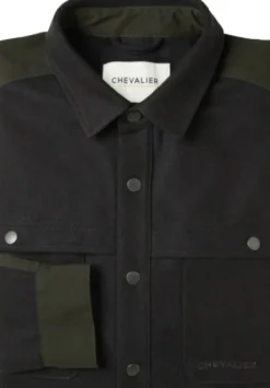 Chevalier Beat -fleecepaita, hiilenharmaa/vihreä