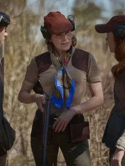 Chevalier Berry Polo Shirt Women naisten pikeepaita, vaaleanruskea