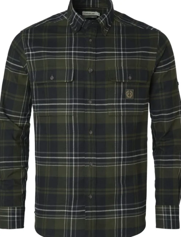 Chevalier Heron Flannel Shirt Men flanellipaita, vihreä