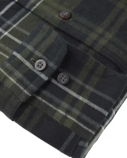 Chevalier Heron Flannel Shirt Men flanellipaita, vihreä