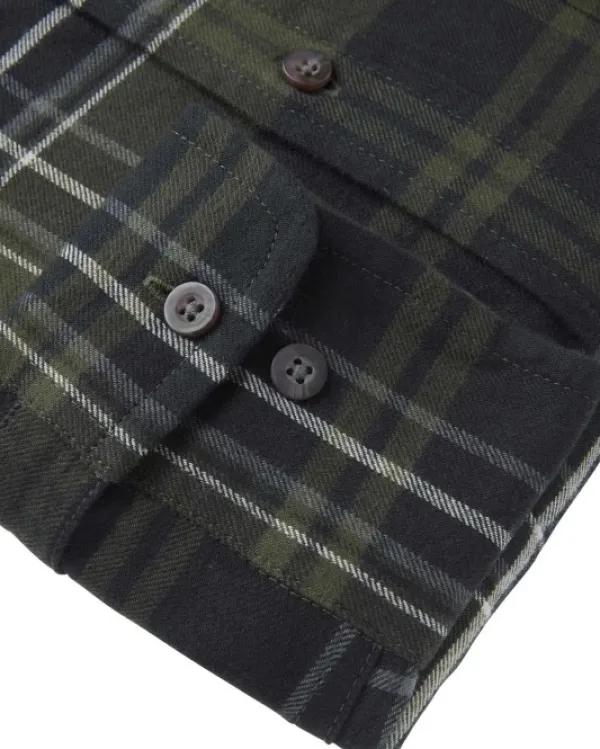 Chevalier Heron Flannel Shirt Men flanellipaita, vihreä