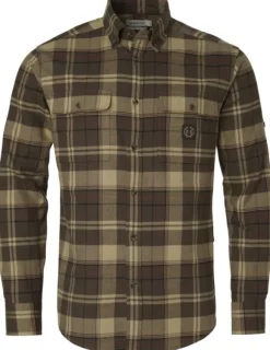 Chevalier Heron Flannel Shirt paita, Soil Brown Checked