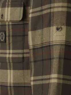 Chevalier Heron Flannel Shirt paita, Soil Brown Checked