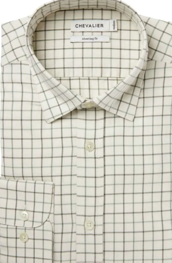Chevalier Luton Shooting Fit Shirt paita, Hunter Green Tattersall