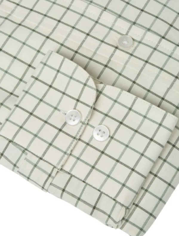 Chevalier Luton Shooting Fit Shirt paita, Hunter Green Tattersall
