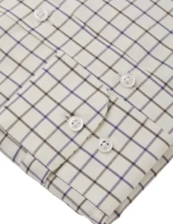 Chevalier Sheppey -kauluspaita naisille, kermanvalkoinen/ruutu