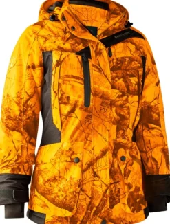 Deerhunter Lady Raven Arctic Jacket naisten metsästystakki, camo/oranssi