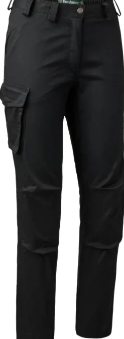 Deerhunter Lady Traveler Trousers naisten reisitaskuhousut, musta