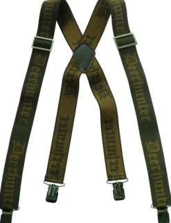 Deerhunter Logo Braces with Clips - 120 cm Art green