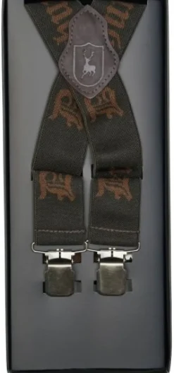 Deerhunter Logo Braces with Clips - 120 cm Art green