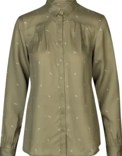 Härkila Abigail L/S Shirt Women Dust Green/Flying Ducks