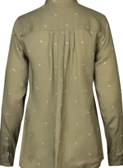 Härkila Abigail L/S Shirt Women Dust Green/Flying Ducks