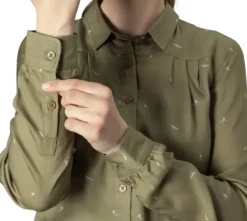 Härkila Abigail L/S Shirt Women Dust Green/Flying Ducks