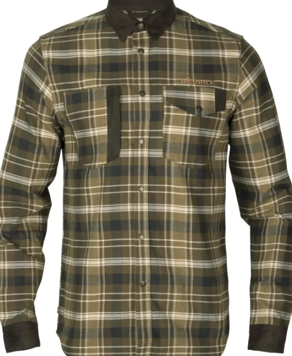 Härkila Aivak L/S Shirt flanellipaita, ruskea