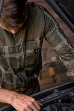 Härkila Anker L/S Shirt kauluspaita, ruskea