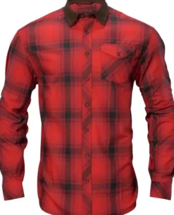 Härkila Driven Hunt -flanellipaita, musta/punainen