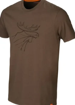 Härkila Graphic T-Shirt 2-Pack Willow Green/Slate Brown
