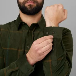 Härkila Kaldfjord vakosamettipaita, vihreä