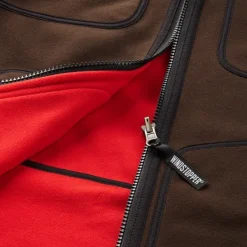 Härkila Kamko Fleece Women naisten kääntöfleecetakki, ruskea/punainen