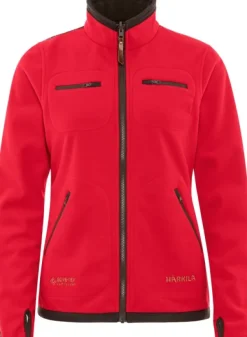 Härkila Kamko Fleece Women naisten kääntöfleecetakki, ruskea/punainen