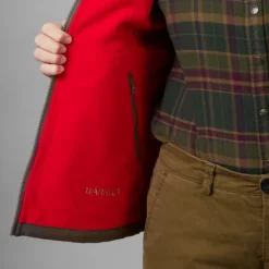 Härkila Kamko Fleece Women naisten kääntöfleecetakki, ruskea/punainen