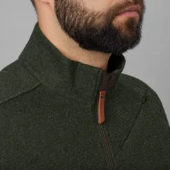 Härkila Metso Full Zip vetoketjullinen villapaita, tummanvihreä