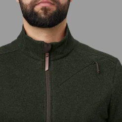 Härkila Metso Full Zip vetoketjullinen villapaita, tummanvihreä