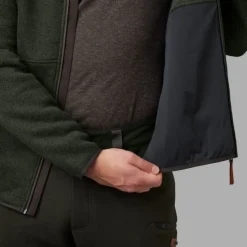 Härkila Metso Full Zip vetoketjullinen villapaita, tummanvihreä