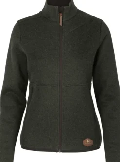 Härkila Metso Full Zip Women naisten villapaita, tummanvihreä