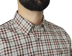 Härkila Milford Shirt kauluspaita, punainen/valkoinen