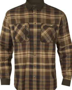 Härkila Pajala Skjorta flanellipaita, beige/ruskea