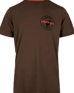 Härkila Stag Badge T-shirt puuvillainen t-paita, ruskeavihreä