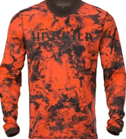 Härkila Wildboar Pro L/S T-Shirt AXIS MSP® Orange Blaze/Shadow Brown