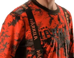 Härkila Wildboar Pro L/S T-Shirt AXIS MSP® Orange Blaze/Shadow Brown